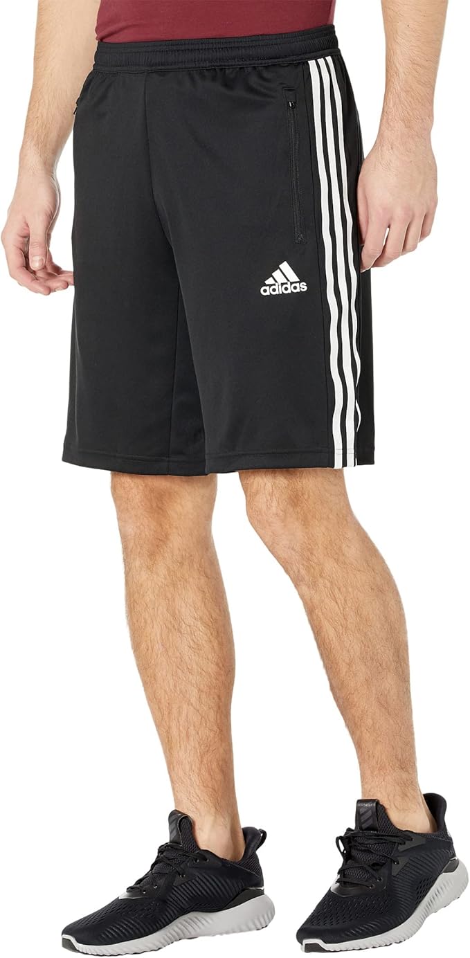 Adidas Men's Designed 2 Move 3-Stripes Primeblue Shorts, (Black/White)
