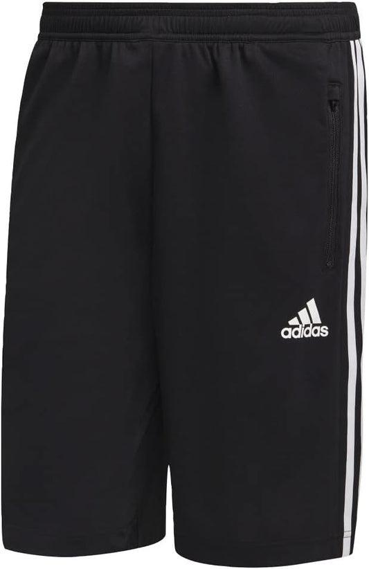 Adidas Men's Designed 2 Move 3-Stripes Primeblue Shorts, (Black/White)