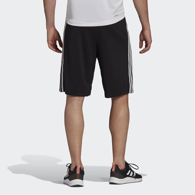 Adidas Men's Designed 2 Move 3-Stripes Primeblue Shorts, (Black/White)