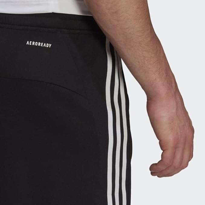 Adidas Men's Designed 2 Move 3-Stripes Primeblue Shorts, (Black/White)