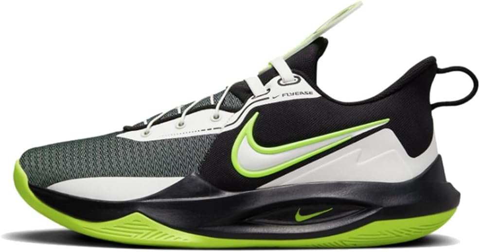 Nike Precision 6 FlyEase Basketball Shoes BLACK/SAIL/VOLT SZ 11.5