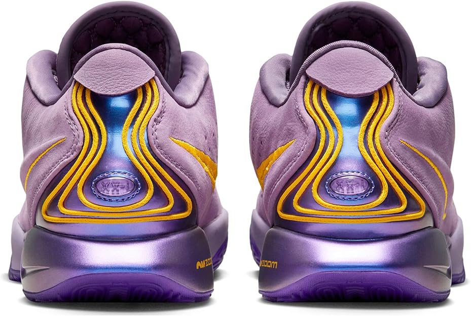 nike basketball shoes purple and gold