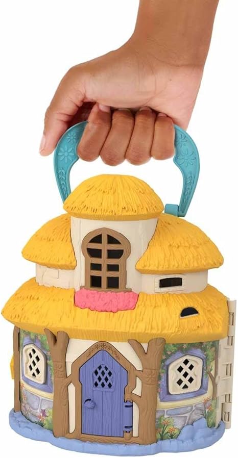 Wish Mini Doll & Dollhouse Playset, Asha of Rosas Cottage with Micro Doll, Star Figure & 15+ Furniture & Accessories, Travel Toys